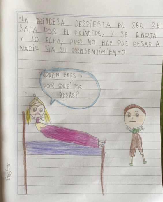 Comentario en Twitter de niña que reescribió la historia de Aurora 