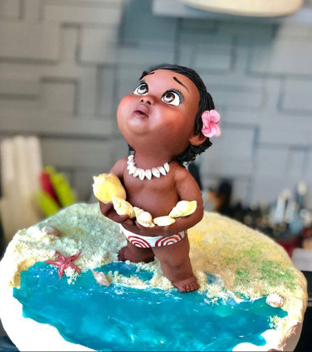 Pastel artístico inspirado en Moana