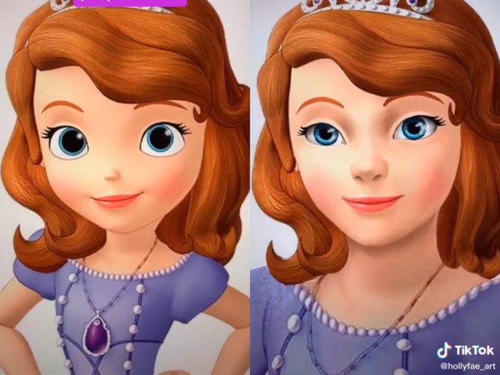 Artista Holly Fae crea ilustraciones de princesas Disney con facciones más realistas; princesita Sofia