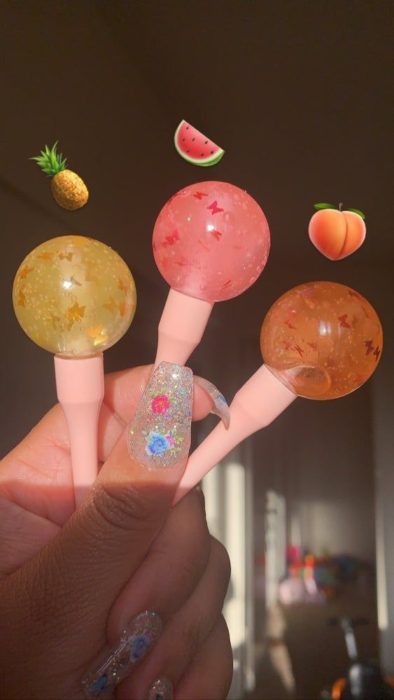 Glosses en forma de paletas