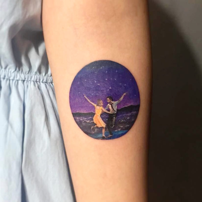 Tatuajes miniatura de películas; La la land