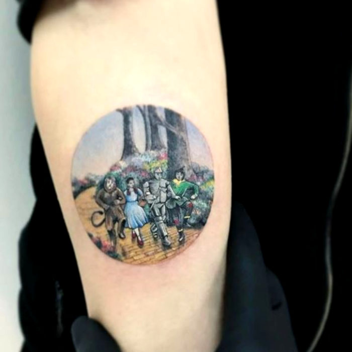 Tatuajes miniatura de películas; Mago de Oz