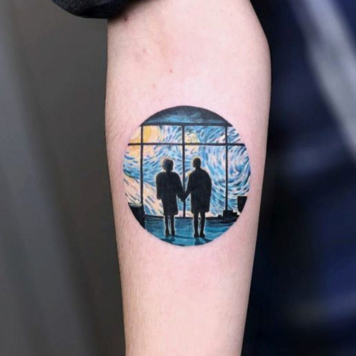 Tatuajes miniatura de películas; El club de la pelea