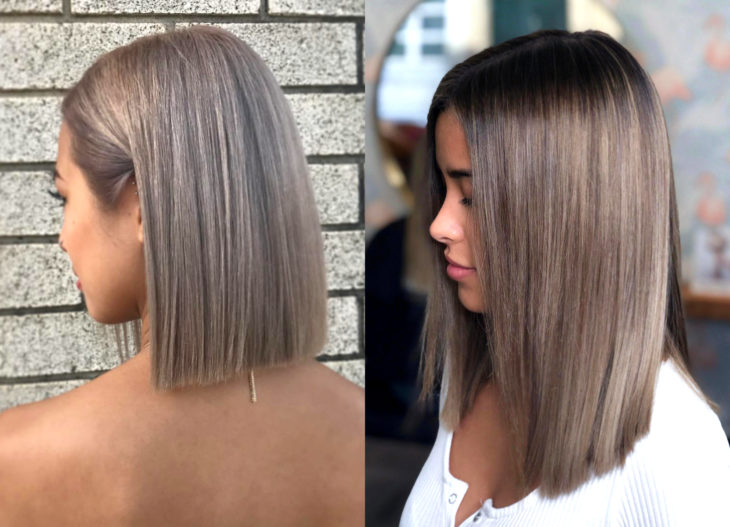 Colores de cabello para chicas morenas; tinte mushroom blonde o rubio champiñón