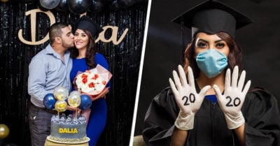 Su graduación de canceló por el Covid-19 y su novio le organiza la mejor fiesta