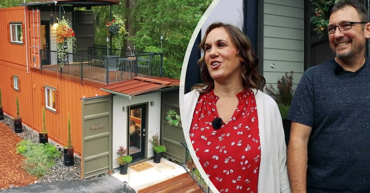Pareja construye casa con contenedor para vivir sin deudas