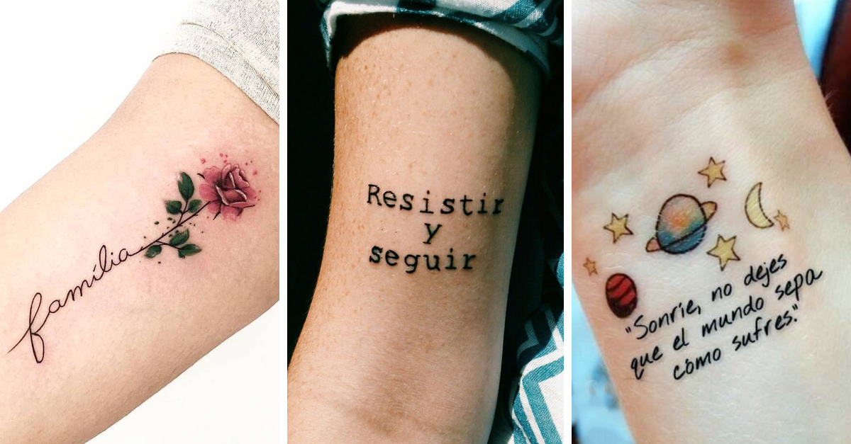 17 Tatuajes con frases inspiradoras para llenarte de fuerza