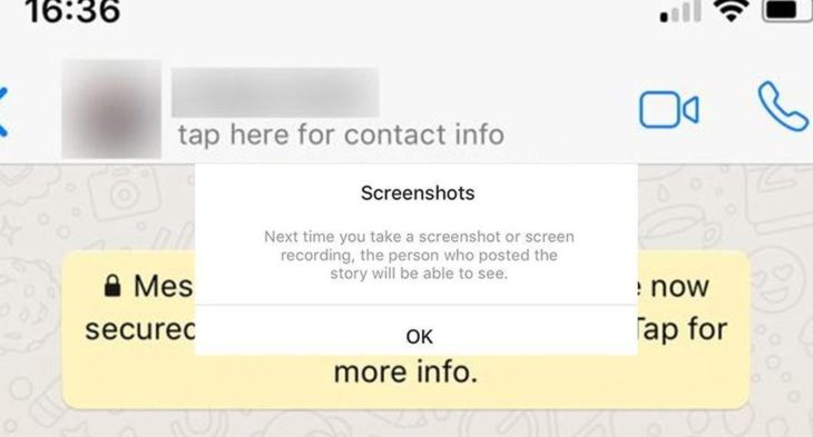WhatsApp ya no permitirá realizar captura de pantalla a las conversaciones