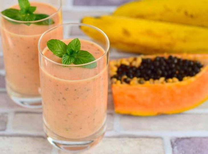 batido de Papaya para evitar inflamación