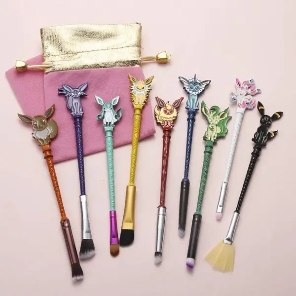 Set de brochas para maquillaje inspiradas en Pokémon