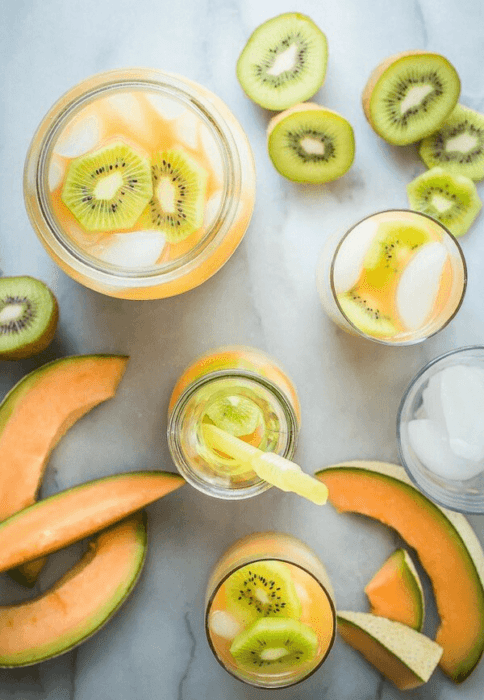 Detox de melón y kiwi