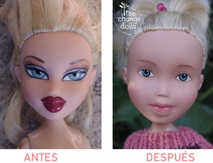 Antes y después de muñeca que transformó Sonia