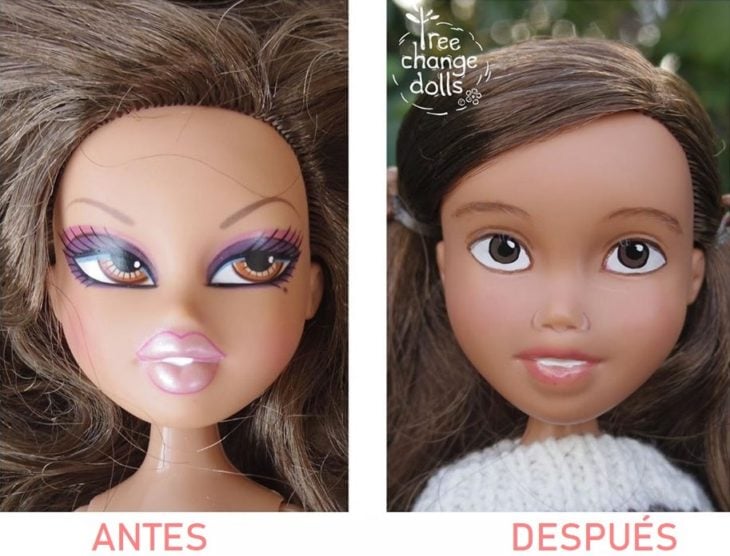 Antes y después de muñeca que transformó Sonia