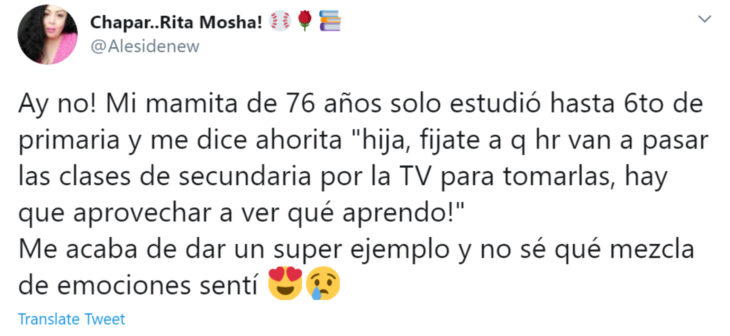 Abuelitos aprovechan las clases en línea y televisión de la SEP para estudiar