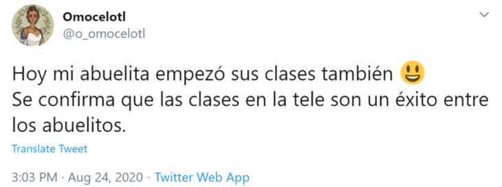 Abuelitos aprovechan las clases en línea y televisión de la SEP para estudiar