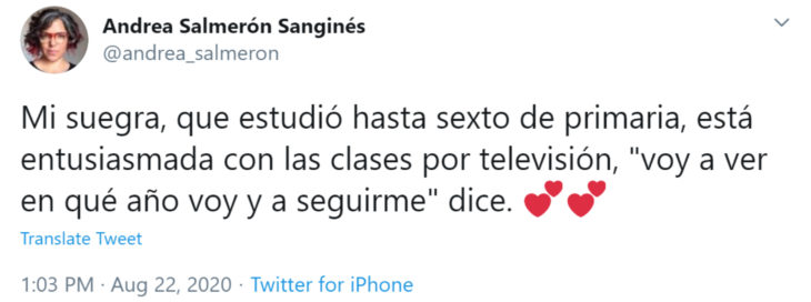 Abuelitos aprovechan las clases en línea y televisión de la SEP para estudiar