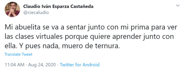 Abuelitos aprovechan las clases en línea y televisión de la SEP para estudiar