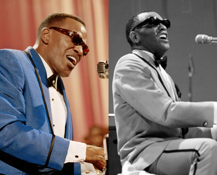 Actores que se parecen a los personajes históricos que interpretaron en películas; Jamie Foxx, Ray Charles