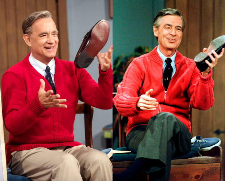 Actores que se parecen a los personajes históricos que interpretaron en películas; Tom Hanks, Fred Rogers, Un buen día en el vecindario