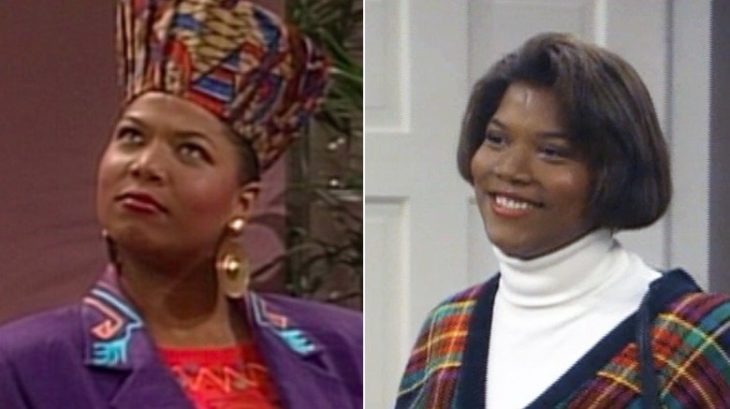 Queen Latifah interpretando a dos personajes diferentes en la serie El príncipe del Rap 