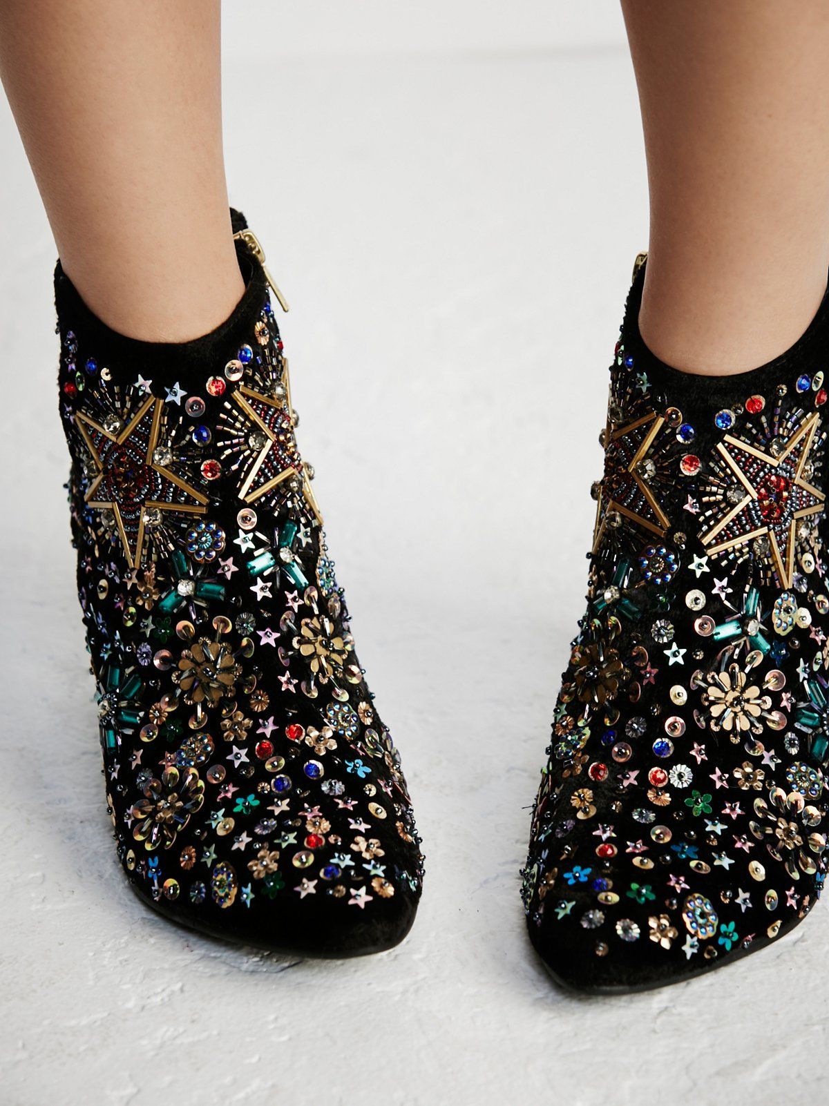 Botines con on sale piedras brillantes