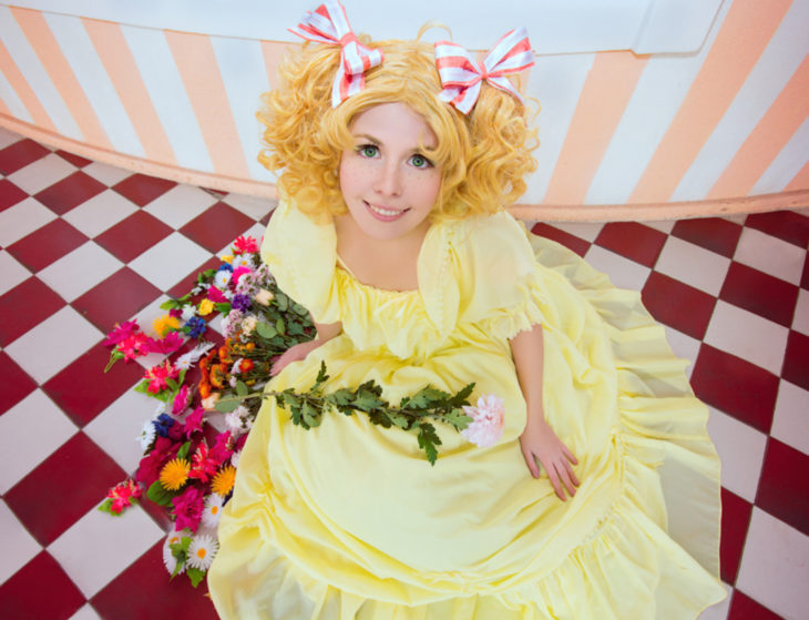 Cosplay, disfraz de Candy White Andrew; vestido amarillo