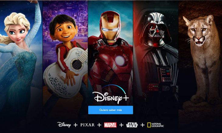 Imagen de publicidad de Disney+ y que contenido ofrece