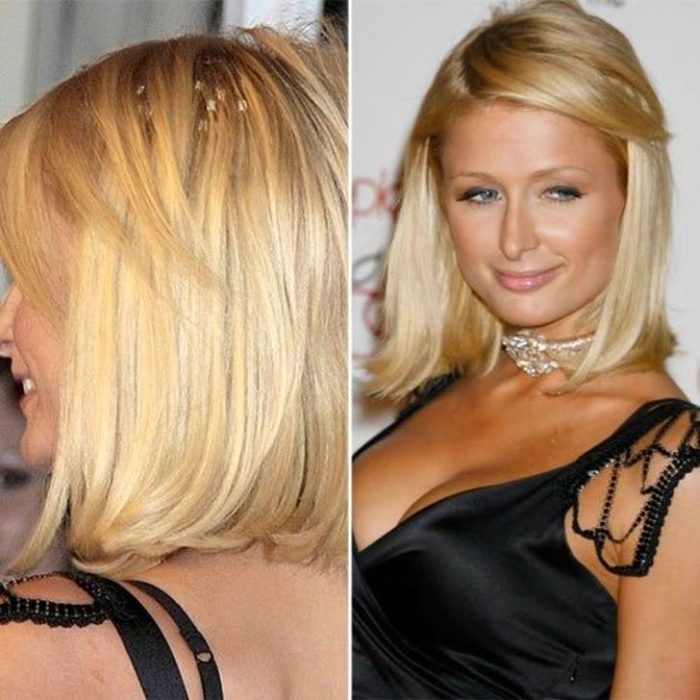 Paris Hilton con melena corta y extensiones de cabello