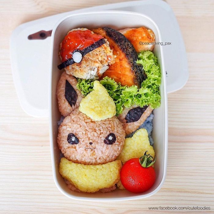 Platillo de comida inspirado en el pokémon Flareon