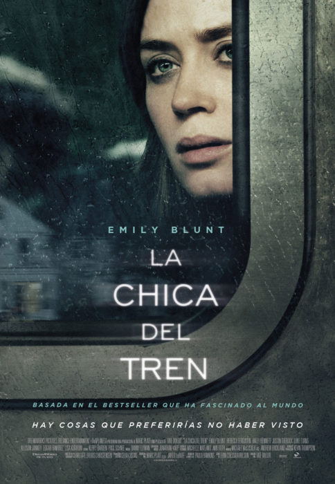 Póster de la película de misterio "La chica del tren"