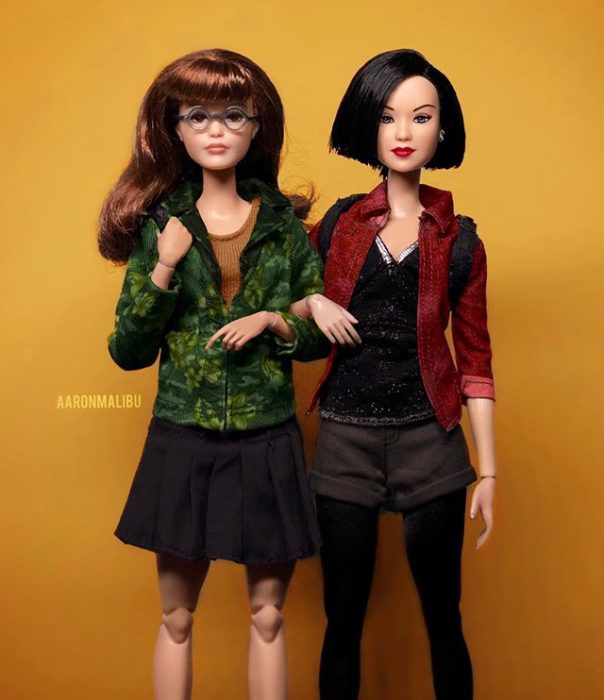 Muñeca barbie de el artista Aaron Malibu, Daria y Jane