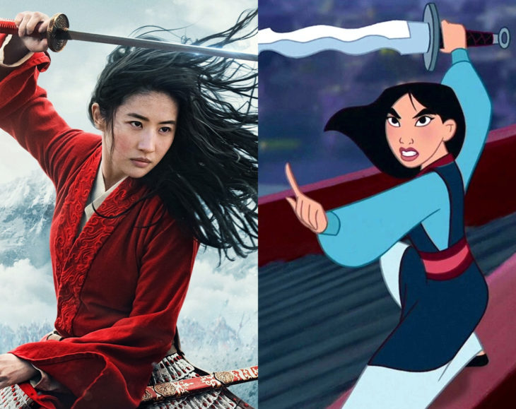 Actores que se parecen mucho al personaje animado que interpretaron; Liu Yifei, Mulan