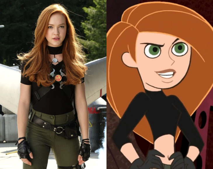 Actores que se parecen mucho al personaje animado que interpretaron; Sadie Stanley, Kim Possible