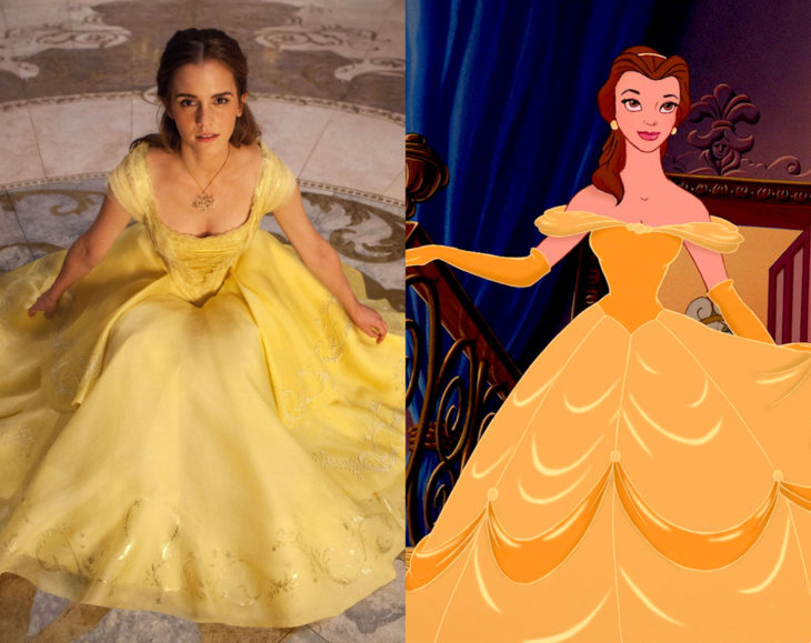 Actores que se parecen mucho al personaje animado que interpretaron; Emma Watson, Bella, La bella y la bestia