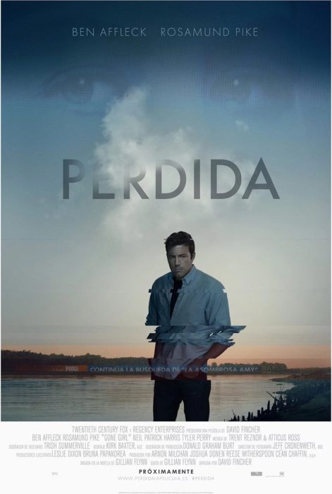 Póster de la película de misterio "Perdida"