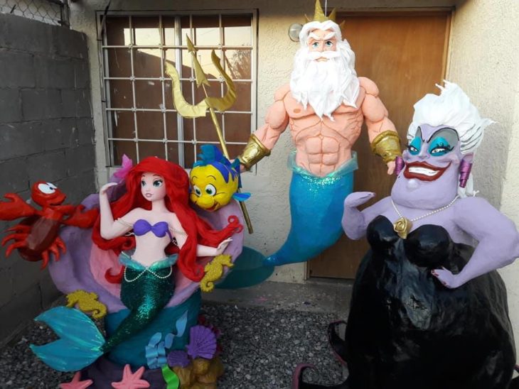 Piñatas de Ariel, rey tritón y úrsula