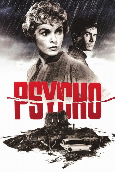 Póster de la película de misterio "Psycho"