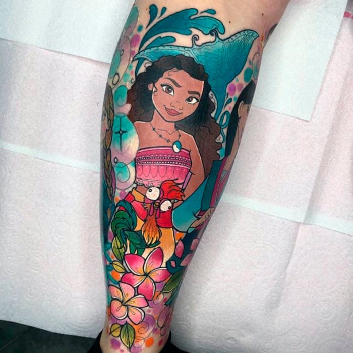 Tatuaje de Hannah Mai inspirado en Moana