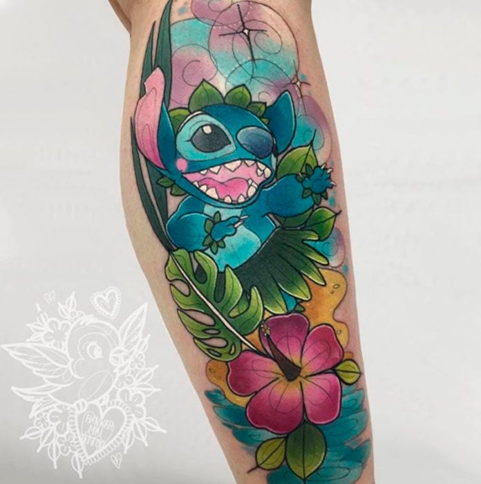 Tatuaje de Hannah Mai inspirado en Stich