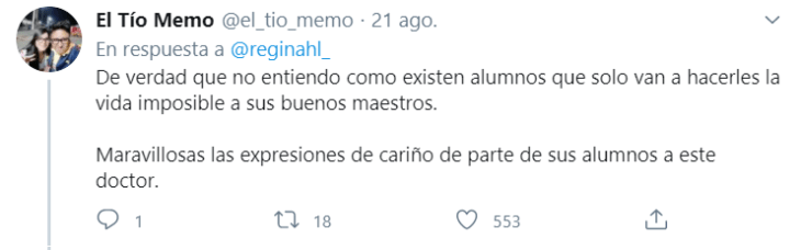 Tuits sobre alumnos que consuelan a su profesor (3)