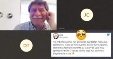 Alumnos animan a profesor que estaba triste por fallas técnicas en clase virtual