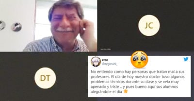Alumnos animan a profesor que estaba triste por fallas técnicas en clase virtual