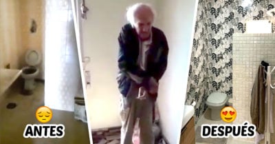 Vecinos renuevan la casa de un abuelito que vivía en malas condiciones