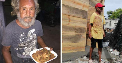 Construyen casita a un abuelito a quien habían dado croquetas para comer