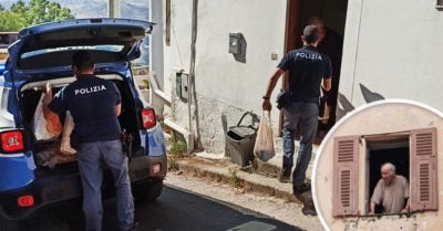 Policía regala comida a abuelito que tenía 5 días sin alimento