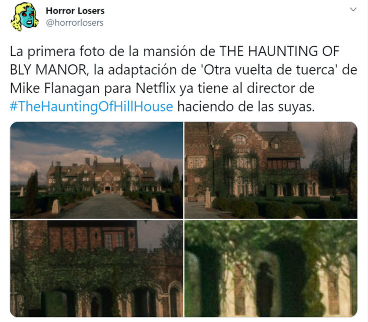 Screenshot de un tweet que hace referencia al trailer de The Hauting of Bly Manor