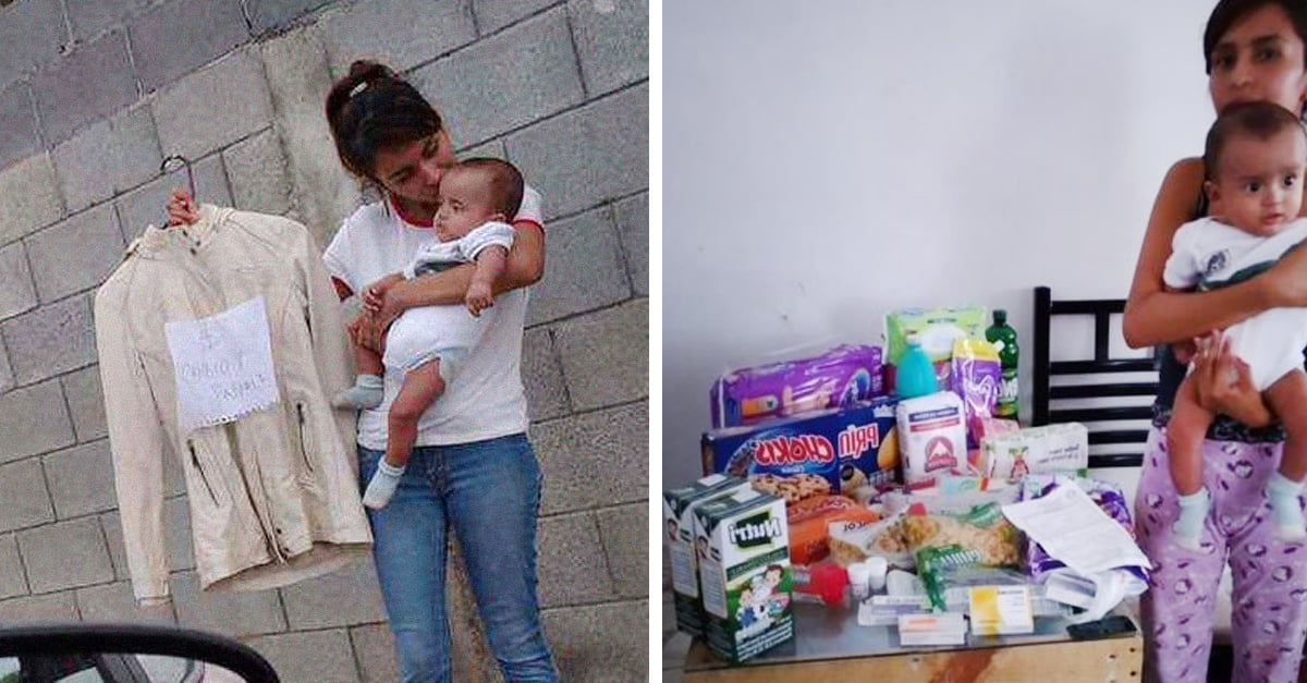 Cambiaba ropa por pañales para su bebé, e internet le ayuda