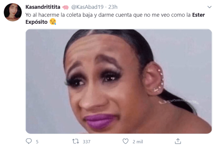 Tuits y memes de Ester Expósito y su coleta baja