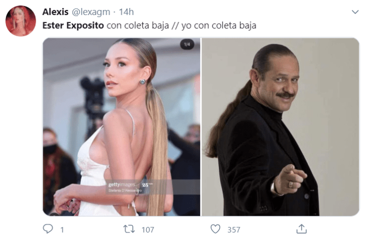 Tuits y memes de Ester Expósito y su coleta baja