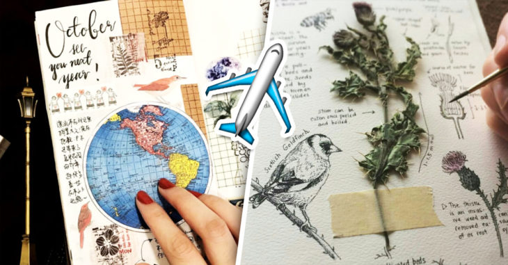 Creativas ideas para adornar tu diario de viaje por el mundo